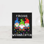 Funny Gnomes Merry Christmas Frohe Weihnachten Kaart (Voorkant)