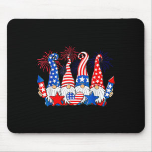 Funny Gnomes Patriotic American Flag Cute Gnomes 4 Muismat
