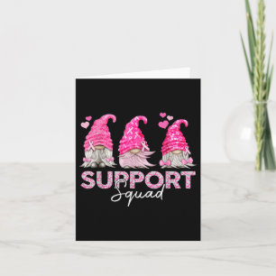 Funny Gnomies Support Squad Breast Cancer Awarenes Kaart