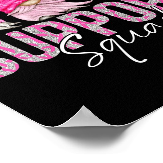 Funny Gnomies Support Squad Breast Cancer Awarenes Poster (Hoek)
