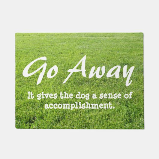 Funny Go Away Welcome Mat - dog (Voorkant)