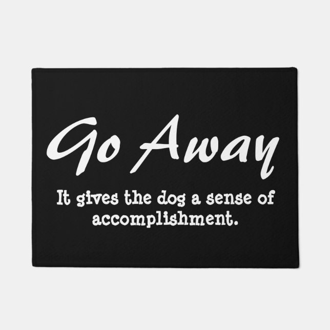Funny Go Away Welcome Mat - dog (Voorkant)