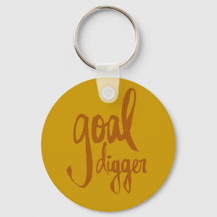 FUNNY GOAL DIGGGER PLAATS ON WORD ATTITUDE MOTIVAT SLEUTELHANGER