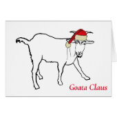 Funny Goat a Claus Drawing quote (Voorkant Horizontaal)