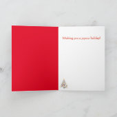 Funny Goat and Santa Hat Kerstmis Kaart (Binnen)