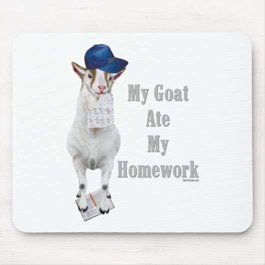 Funny Goat Ate Mijn thuiswerk Muismat (Voorkant)
