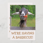 Funny Goat Barbecue Custom Kaart (Voorkant / Achterkant)
