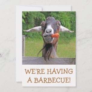 Funny Goat Barbecue Custom Kaart