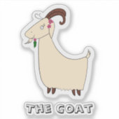 Funny Goat Custom-Cut Vinyl Sticker (Devant)