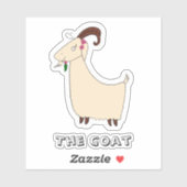 Funny Goat Custom-Cut Vinyl Sticker (Feuille)