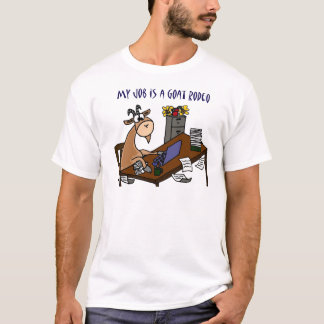 Funny Goat Desk Goat Rodeo Job Humor T-shirt