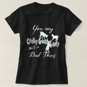 FUNNY GOAT GEZEGDE Crazy Goat Lady Cool Pastels T-shirt
