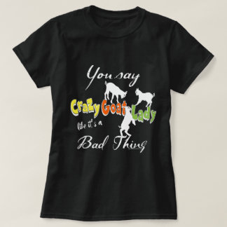 FUNNY GOAT GEZEGDE | Crazy Goat Lady DARK T-shirt