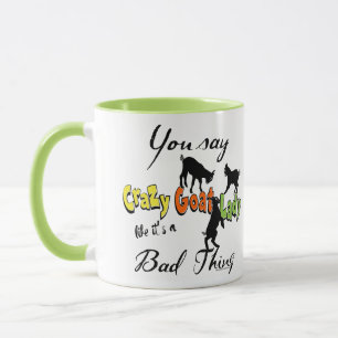 FUNNY GOAT GEZEGDE   U zegt "Crazy Goat Lady" Mok
