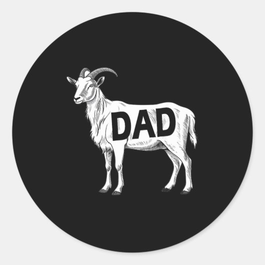 Funny Goat Gift Dad Sarcastic Graphic  Ronde Sticker (Voorkant)