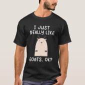 Funny Goat... ik hou van geiten... T-shirt (Voorkant)