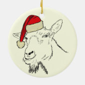 Funny Goat santa Keramisch Ornament (Achterkant)