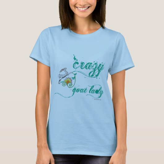 Funny Goat Shirt Crazy Goat Lady 1 (Voorkant)