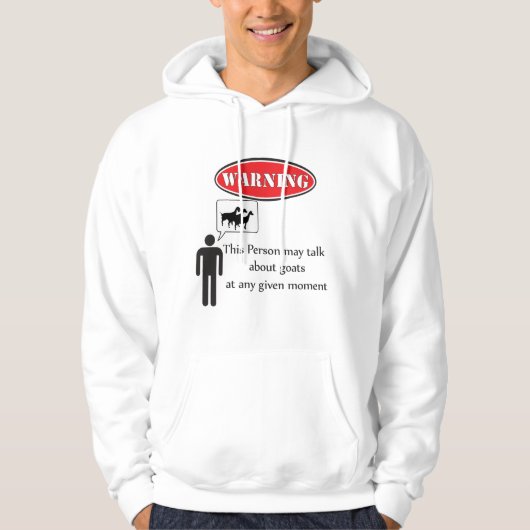 Funny Goat Warning Hoodie (Voorkant)