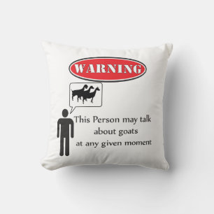 Funny Goat Warning Kussen
