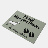 Funny Goat Wipe your Hooves Oberhasli Goat Deurmat (Schuin)