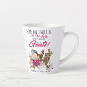 Funny Goats - Old Lady House vol met geiten Latte Mok (Rechts)