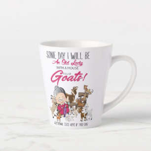 Funny Goats - Old Lady House vol met geiten Latte Mok