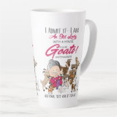 Funny Goats - Old Lady House vol met geiten Latte Mok (Rechterhoek)
