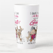 Funny Goats - Old Lady House vol met geiten Latte Mok (Voorkant)