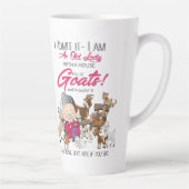 Funny Goats - Old Lady House vol met geiten Latte Mok (Rechts)