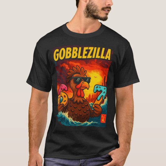 Funny Gobblezilla Meme Thanksgiving And 6-7 Christ T-shirt (Voorkant)