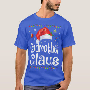 Funny Godmoeder Claus Kerstmis Pajamas Santa Gif T-shirt