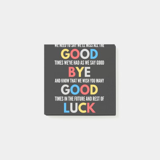 Funny Going Away Farewell Post-it® Notes (Voorkant)
