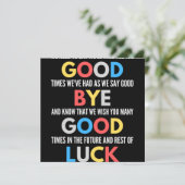 Funny Going Away Farewell Save The Date (Staand voorkant)