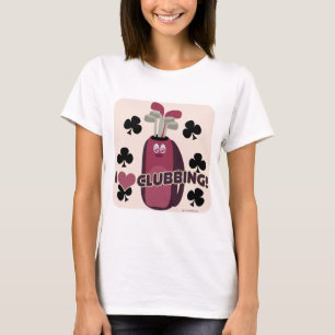 Funny Going Clubbing Golf Cartoon Sport Motto T-shirt