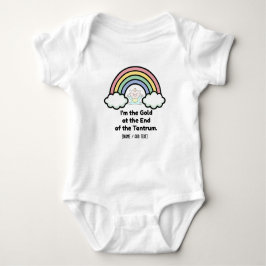 Funny "Gold at the End of the Tantrum" Rainbow Romper
