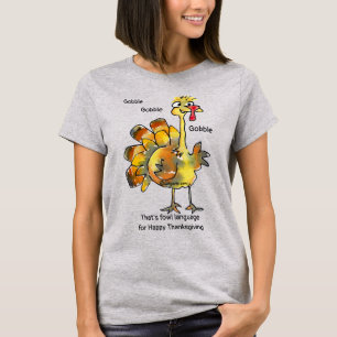 Funny Gold Turkey Gobble T Shirt
