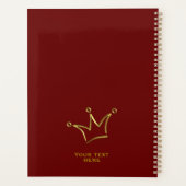 Funny Golden Crown - luxe royal 1 Planner (Achterkant)