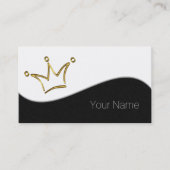 Funny Golden Crown - luxe royal 1 Visitekaartje (Voorkant)