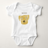 Funny Golden Labrador Retriever Dog Custom Romper (Voorkant)