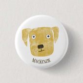Funny Golden Labrador Retriever Dog Ronde Button 3,2 Cm (Voorkant)