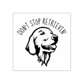Funny Golden Retriever 2 x 2 inch Rubber Stamp Rubberstempel (Afrduk)