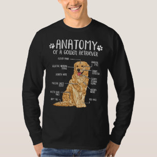 Funny Golden Retriever Anatomy Dog T-shirt