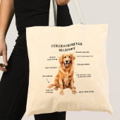 Funny Golden Retriever Blueprint Canvas tas