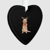Funny Golden Retriever Christmas Tree Santa Reinde (devant)
