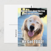 Funny Golden Retriever Frog Joke Meme Briefkaart (Voorkant / Achterkant)