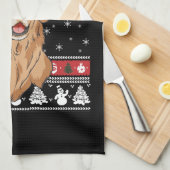 Funny Golden Retriever Kerstmis Theedoek (Quarter Fold)