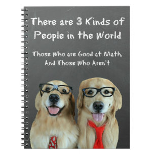 Funny Golden Retriever Wiskunde Joke Notitieboek
