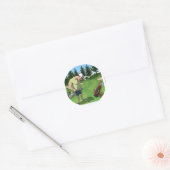 Funny golf afbeelding ronde sticker (Envelop)