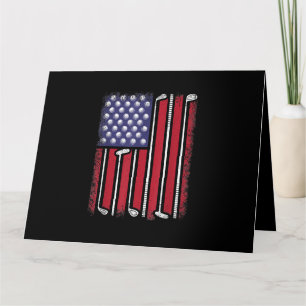 Funny Golf American Flag Golf Speler Golfe Kaart